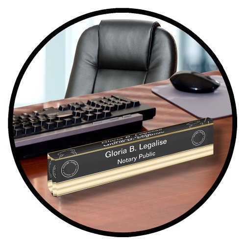 Classy Notary Executive Desk Name Plates