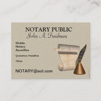 Classy Notary Public Business Card by PersonalCustom at Zazzle