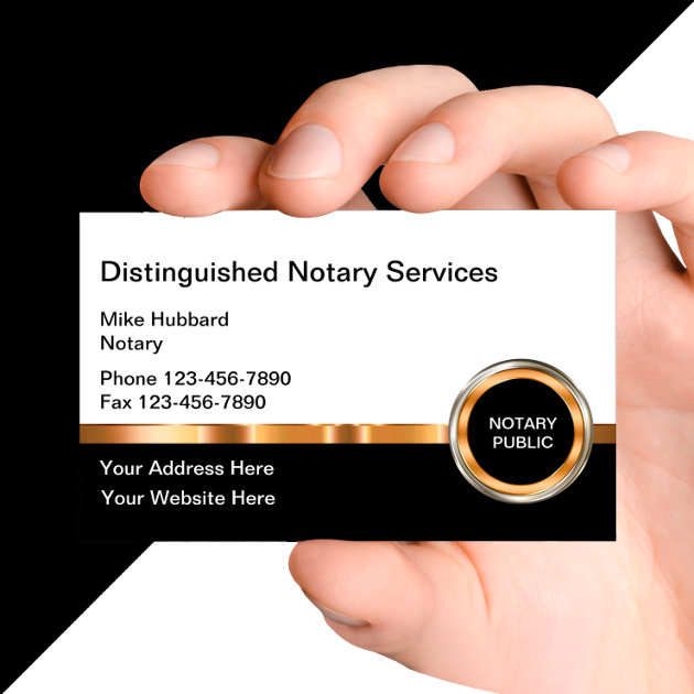 Notary on sale business cards