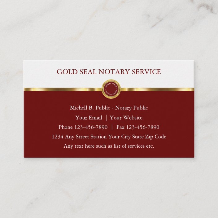 Cly Notary Public Upscale Business Cards Zazzle Notary Public Upscale Business Cards