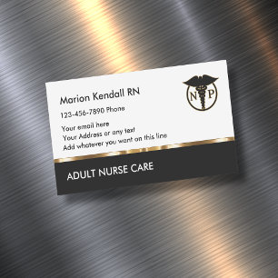 Classy Nurse Practitioner Business Card Magnet