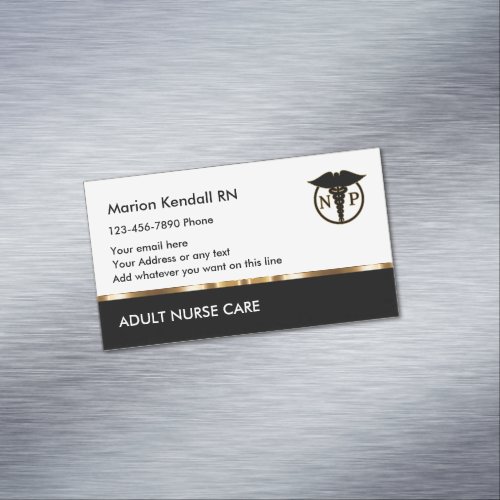Classy Nurse Practitioner Business Card Magnet