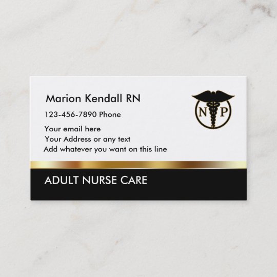 Classy Nurse Practitioner Design Business Card