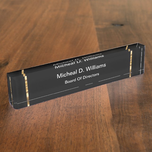 Classy Office Executive Board Of Directors Design Desk Name Plate (Side)