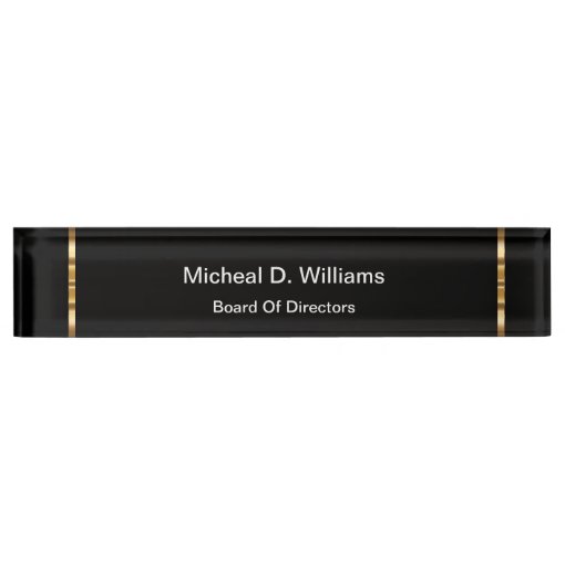 Classy Office Executive Board Of Directors Design Desk Name Plate | Zazzle
