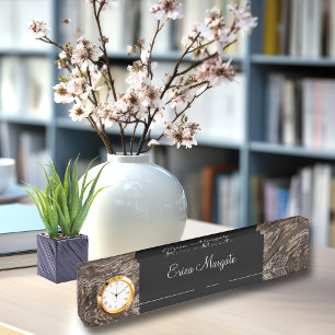 Classy Office Executive Desk Name Plaque Plate