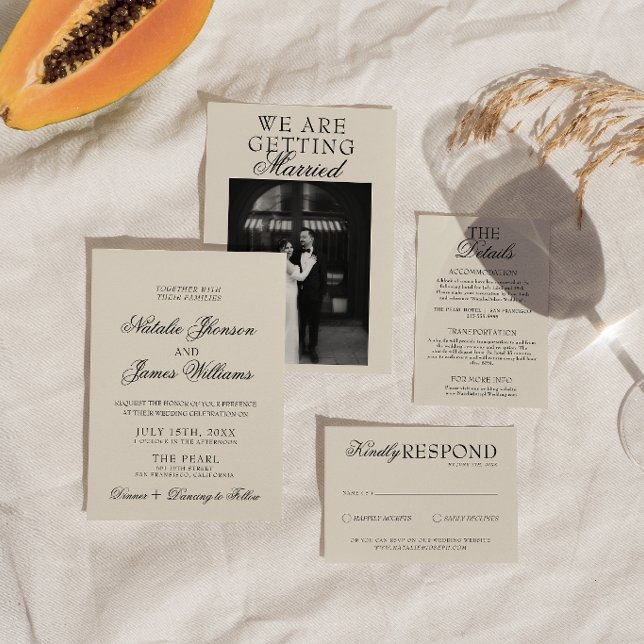 Classy Old Money Whimsical Retro Fancy Wedding Invitation (Creator Uploaded)