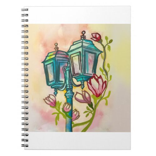 Classy Old Street Lamp Notebook