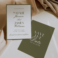 Classy Olive Green Old Money Classic Boho Wedding