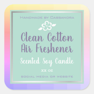 Classy Ombre Rainbow Pink Product Packaging Labels