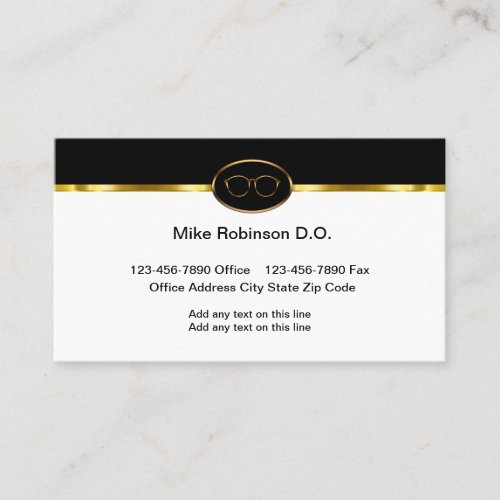 Classy Ophthalmologist Eye Doctor Business Cards