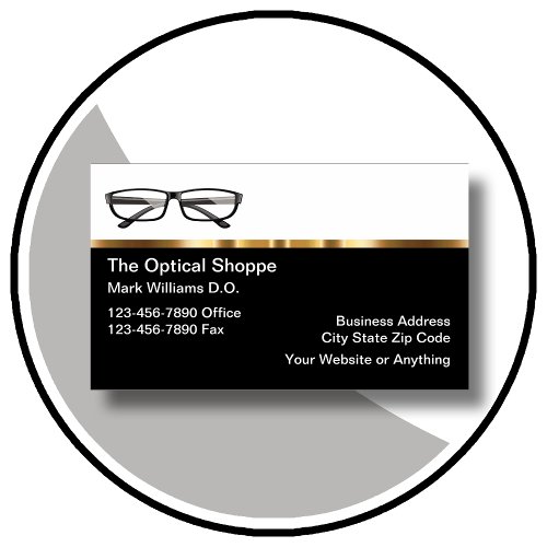 Classy Optical Optician Business Cards
