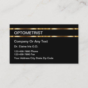 Classy Optometrist Appointment Business Cards