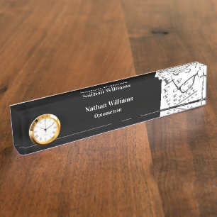 Classy Optometrist Eye Doctor Desk Name Plates