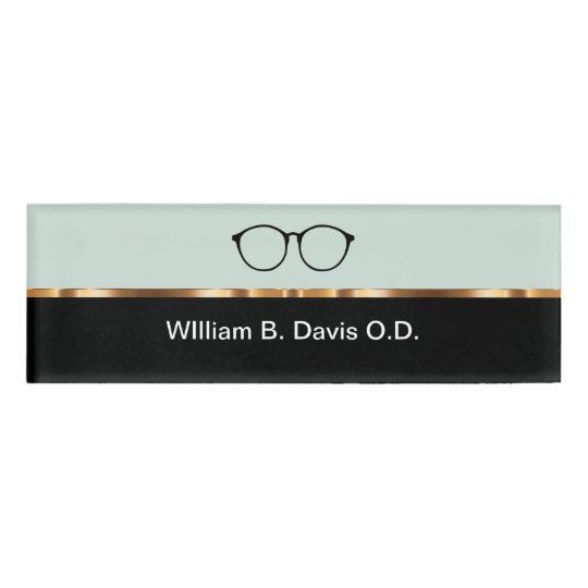 Classy Optometrist Eye Doctor Office Staff Name Tag