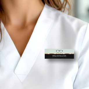 Classy Optometrist Eye Doctor Office Staff Name Tag