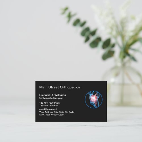 Classy Orthopedic Surgeon Medical Businesscards Business Card