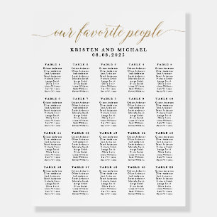 Classy Our Favorite 20 Table Seating Chart Foam Bo Board
