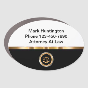 Classy Oval Attorney Law Office Car Magnet