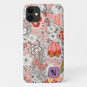 Classy paisley pattern Initials gift for her iPhone 11 Case