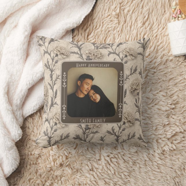 Classy Parents Wedding Anniversary Throw Pillow (Blanket)