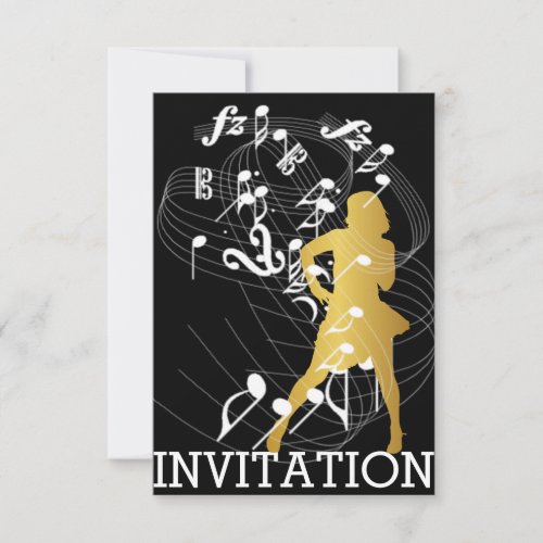 Classy Party Dance Birthday Music Vip Invitation