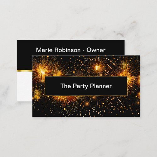 Classy Party Planning Event Planner Business Cards