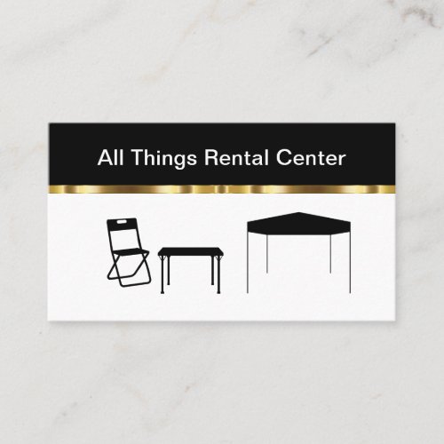 Classy Party Rental Center Business Cards