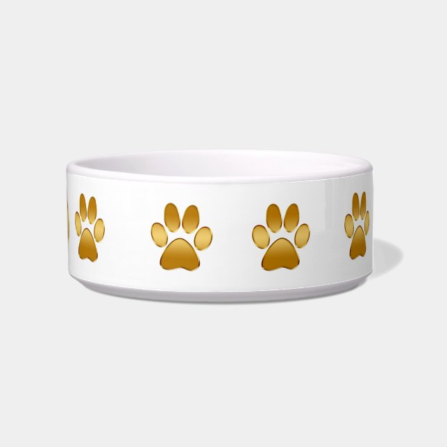 Classy Paw Prints Small Dog Bowl (Right)