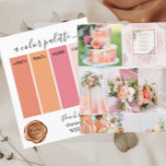 Classy Peach and Blush Wedding colors Palette Card<br><div class="desc">Classy Peach and Blush Wedding colors Palette Card 2024</div>