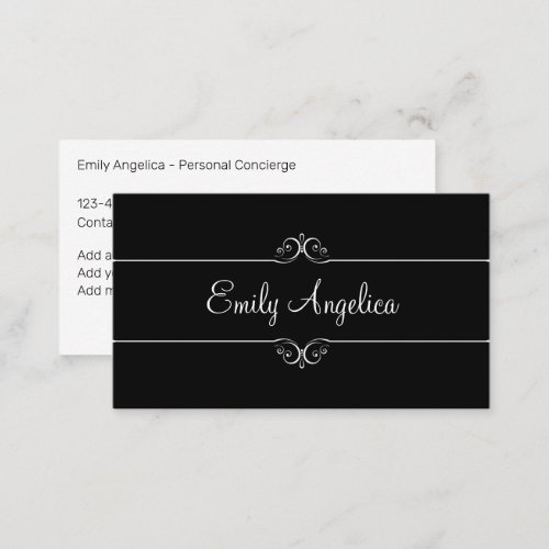 Classy Personal Concierge Professional Business Card