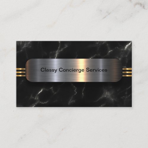 Classy Personal Concierge Upscale Business Cards