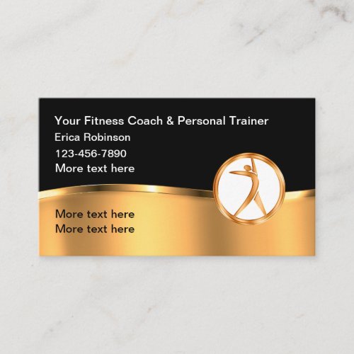 Classy Personal Fitness Coach Business Card