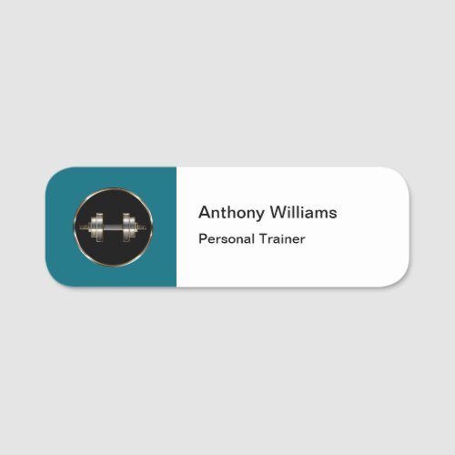 Classy Personal Fitness Coach Name Tag