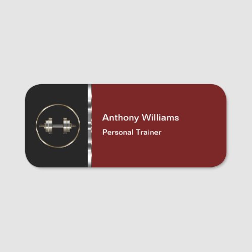 Classy Personal Fitness Trainer Name Tags