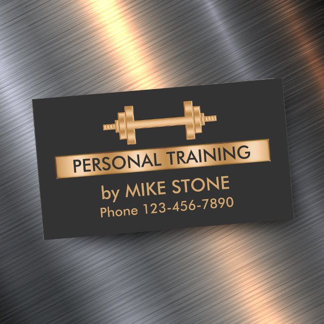Classy Personal Trainer Business Card Magnet (Creator Uploaded)
