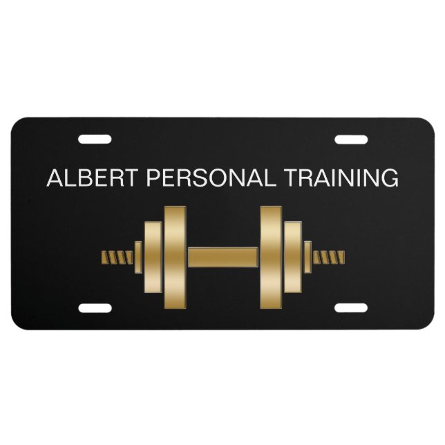 Classy Personal Trainer License Plate (Front)