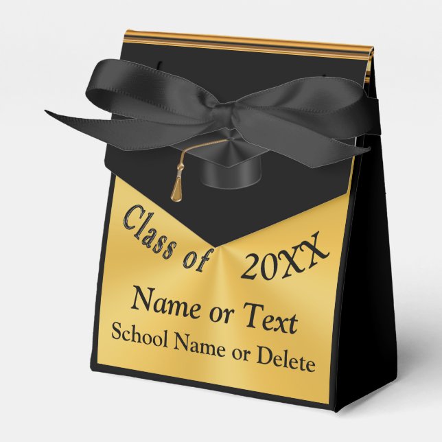 Classy Personalized Graduation Favor Boxes (Front Side)