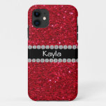 Classy Personalized Red Bling  Iphone  5 Case at Zazzle