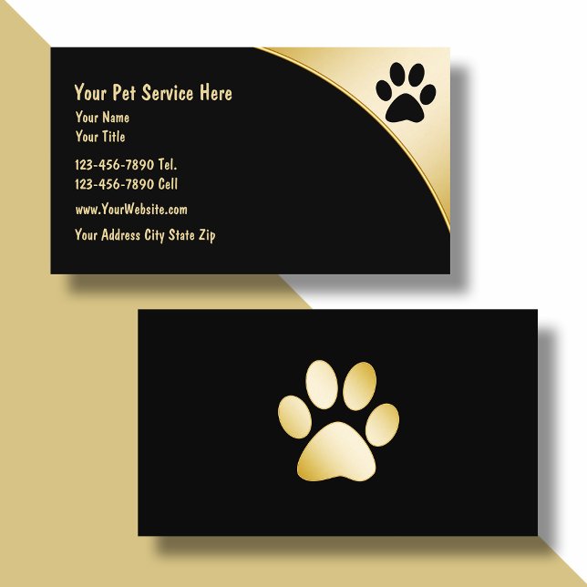 Classy Pet Business Cards (Creator Uploaded)