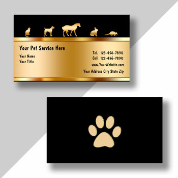 Classy Pet Business Cards by Luckyturtle at Zazzle