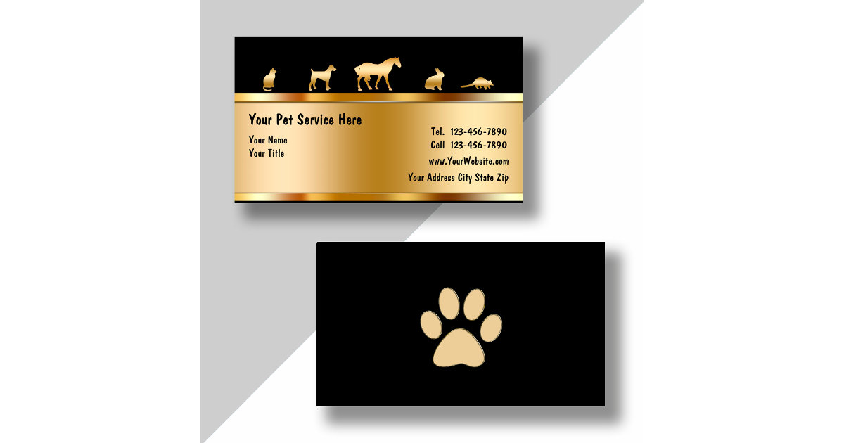 Classy Pet Business Cards Zazzle