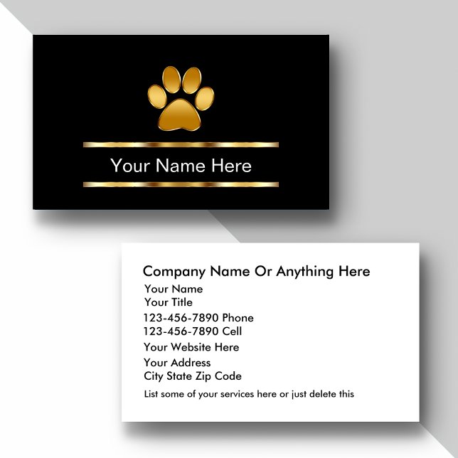 Classy Pet Care Business Cards (Creator Uploaded)