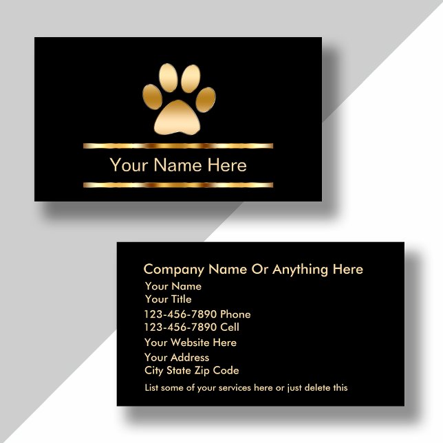 Classy Pet Care Business Cards (Creator Uploaded)