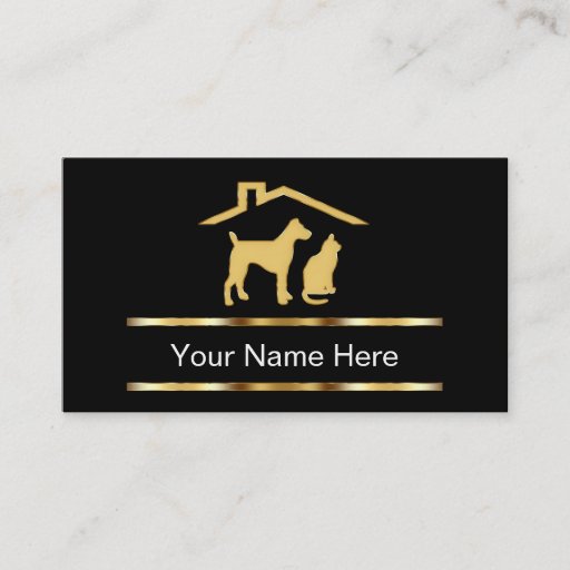 Customizable Classy Pet Care Business Cards