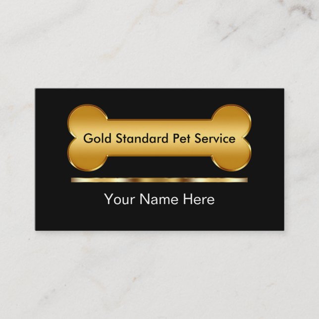 Classy Pet Care Business Cards (Front)