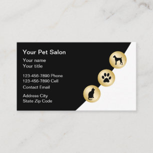 Classy Pet Care or Pet Salon Business Cards