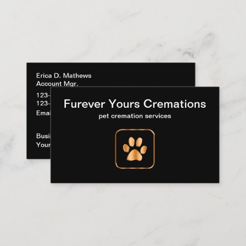 Classy Pet Cremation Services Business Cards