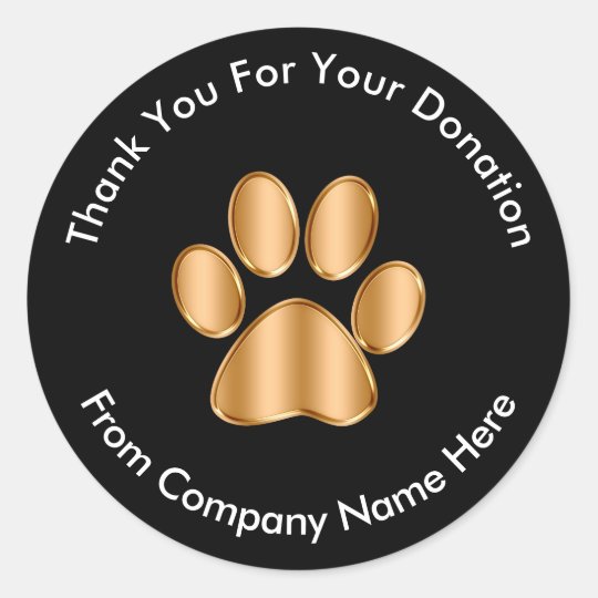 Classy Pet Donation Logo Thank you Stickers | Zazzle.com