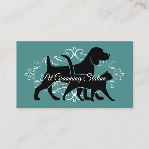Classy Pet Grooming Business Card